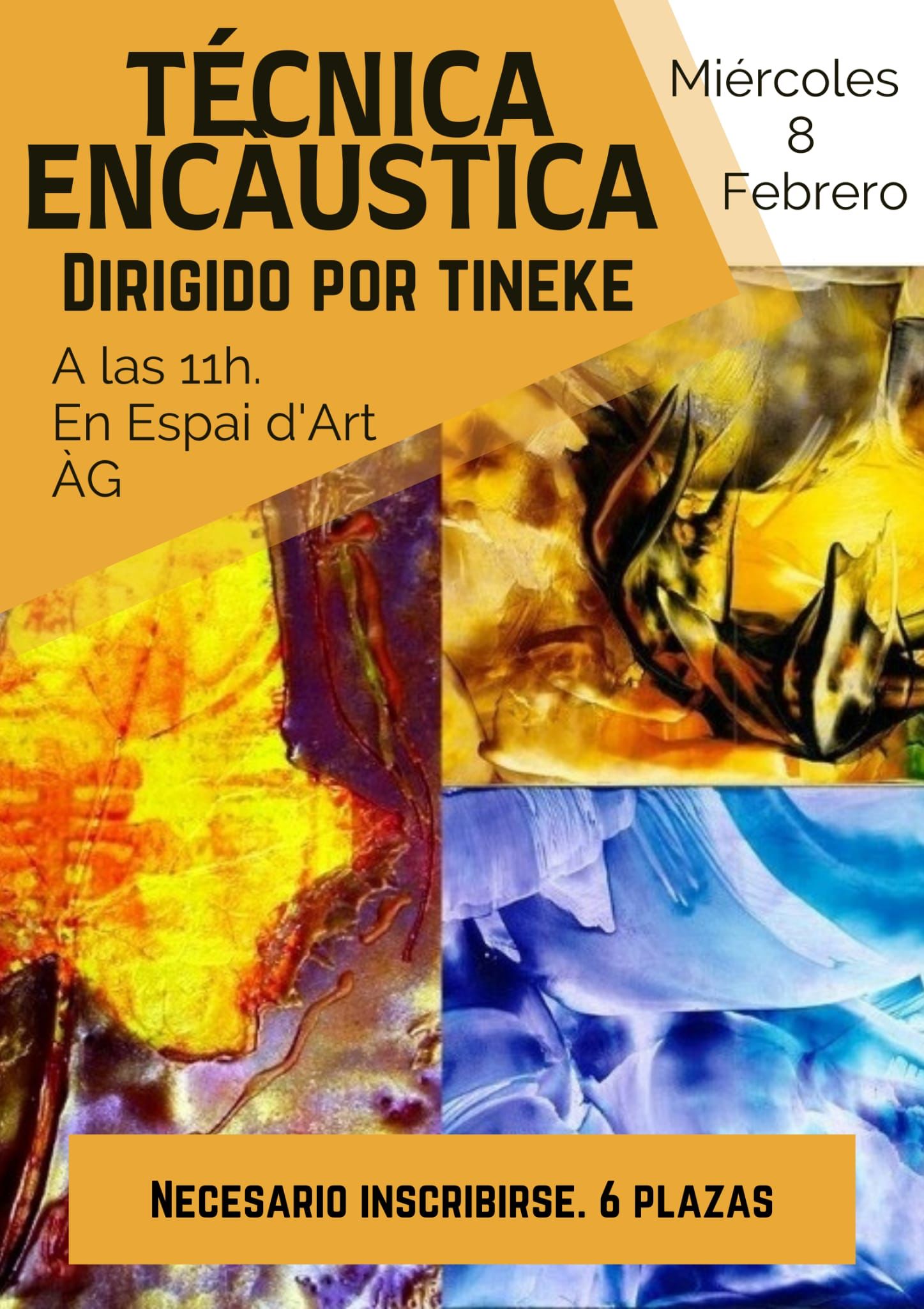 Cartel de técnica encaustica